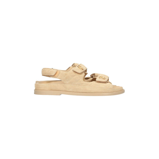 Sandales Chanel - Suede Beige