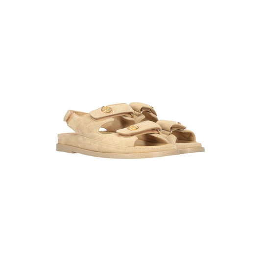 Sandales Chanel - Suede Beige