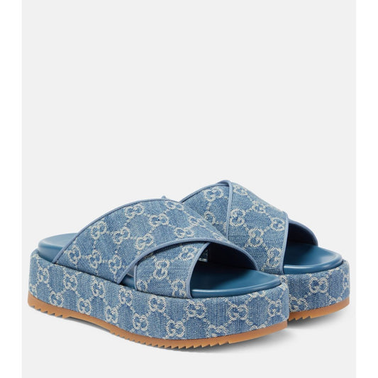 Mules Angelina Gucci - Plateforme en jean