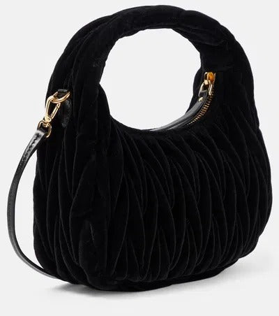 Miu Miu Sac porté épaule en matelassé Wander en velours