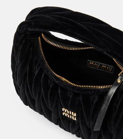 Miu Miu Sac porté épaule en matelassé Wander en velours